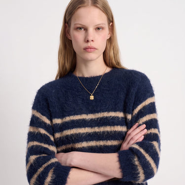 Pull Artlove Dado rayé marine – vue 2