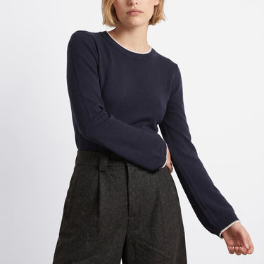 Pull Artlove Fliene maille fine marine – vue 2