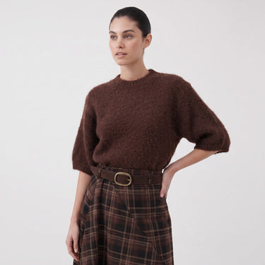 Pull Artlove Lycie manches ballon marron – vue 2