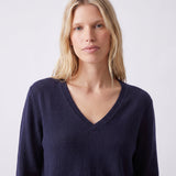 Pull Artlove Sandie col V marine – vue 2