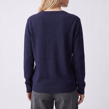 Pull Artlove Sandie col V marine – vue 3