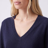 Pull Artlove Sandie col V marine – vue 4