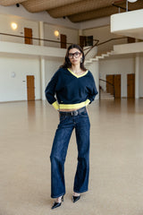 PULL FEMME PEIO BI-COLOR DENIM DENIM