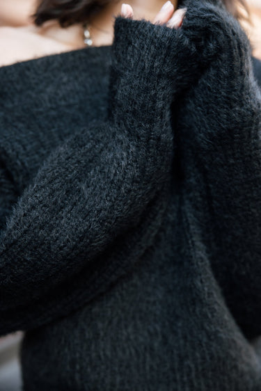 PULL FEMME PERIA RIB NOIR NOIR