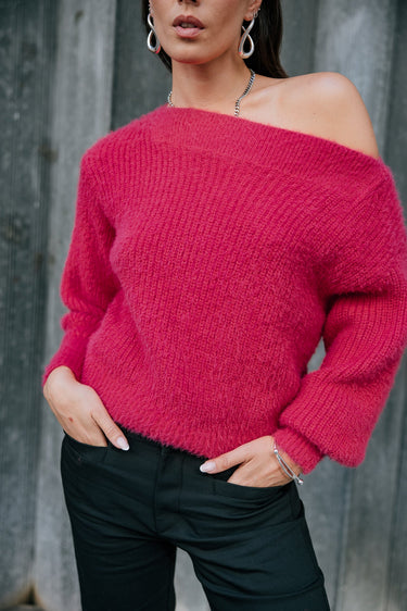 PULL FEMME PERIA RIB ROSE ROSE