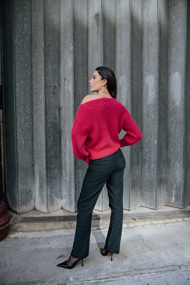 PULL FEMME PERIA RIB ROSE ROSE