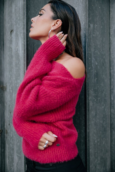 PULL FEMME PERIA RIB ROSE ROSE