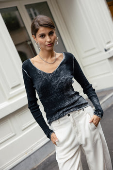 PULL FEMME PHILDA TRASH NOIR NOIR