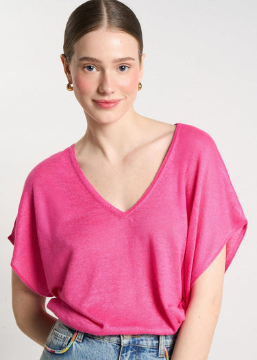PULL FEMME MAELLAE ROSE FLUO ROSE FLUO