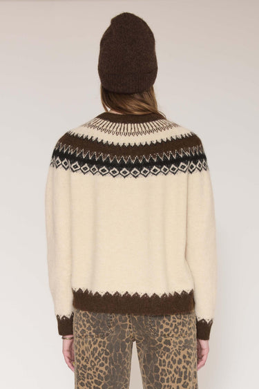 Pull MKT Studio Keone jacquard nordique naturel – vue 2