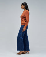 PULL FEMME MOHAIR BRIQUE BRIQUE