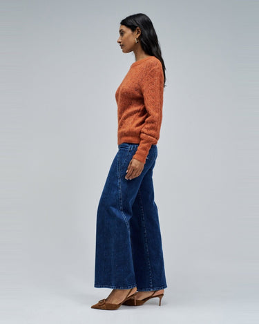PULL FEMME MOHAIR BRIQUE BRIQUE