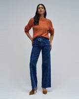 PULL FEMME MOHAIR BRIQUE BRIQUE
