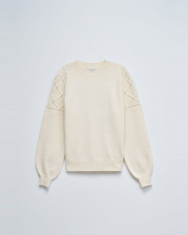 PULL FEMME PERLES BLANC BLANC