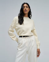 PULL FEMME PERLES BLANC BLANC