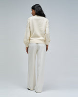 PULL FEMME PERLES BLANC BLANC