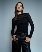 PULL FEMME TULLE NOIR NOIR