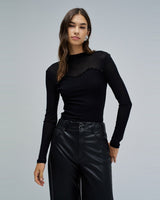 PULL FEMME TULLE NOIR NOIR