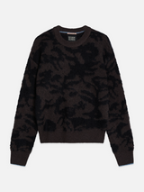 PULL FEMME FUZZY JACQUARD RELAXED GRIS GRIS
