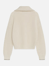PULL FEMME HALF-ZIP RELAXED ECRU ECRU