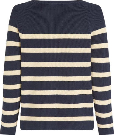 PULL FEMME CO CARDI FINE MARINE MARINE
