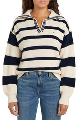 PULL FEMME CO CARDI STITCH OPEN ECRU ECRU