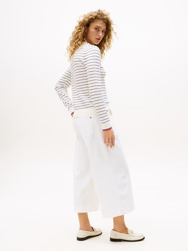 PULL FEMME CO JERSEY STITCH LS ECRU ECRU