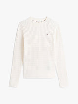 PULL FEMME COTTON MINI CABLE SW IVOIRE IVOIRE