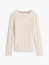 PULL FEMME SOFT WOOL CABLE ECRU ECRU