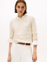 PULL FEMME SOFT WOOL CABLE ECRU ECRU