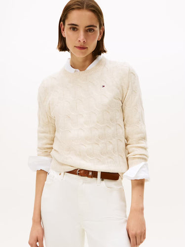 PULL FEMME SOFT WOOL CABLE ECRU ECRU