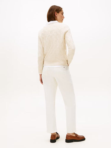 PULL FEMME SOFT WOOL CABLE ECRU ECRU