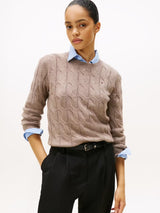 PULL FEMME SOFT WOOL CABLE GRIS GRIS