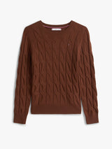 PULL FEMME SOFT WOOL CABLE MARRON MARRON