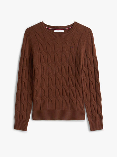 PULL FEMME SOFT WOOL CABLE MARRON MARRON
