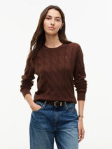PULL FEMME SOFT WOOL CABLE MARRON MARRON