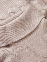 PULL FEMME SOFT WOOL CABLE ROLL CAMEL CAMEL