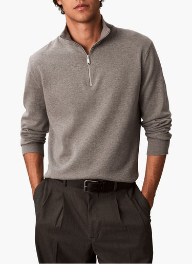 PULL HOMME LS SUPIMA QZ GRIS GRIS