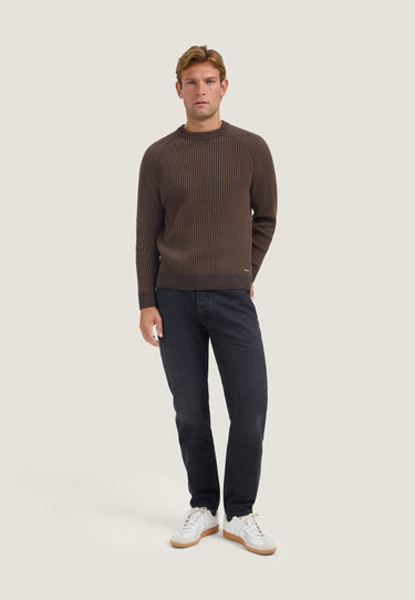 PULL HOMME LYLE CREWNECK MARRON MARRON