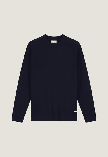 PULL HOMME OSCAR RIB MOCKNECK MARINE MARINE