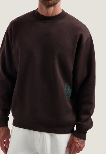 PULL HOMME PERCY MOCKNECK MARRON MARRON