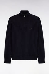 PULL HOMME COTTAGE DEMI-ZIP MARINE MARINE