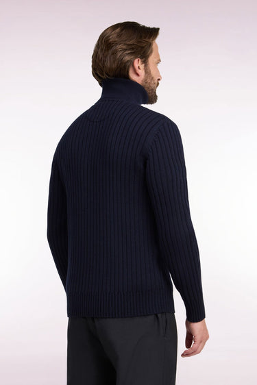 PULL HOMME COTTAGE DEMI-ZIP MARINE MARINE