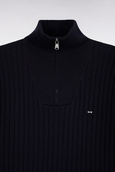 PULL HOMME COTTAGE DEMI-ZIP MARINE MARINE