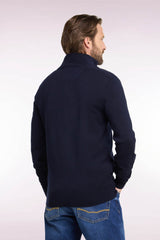 PULL HOMME EDINBUR DEMI-ZIP MARINE MARINE