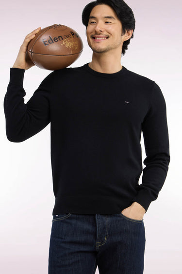 PULL HOMME EDINBUR DEMI-ZIP NOIR NOIR
