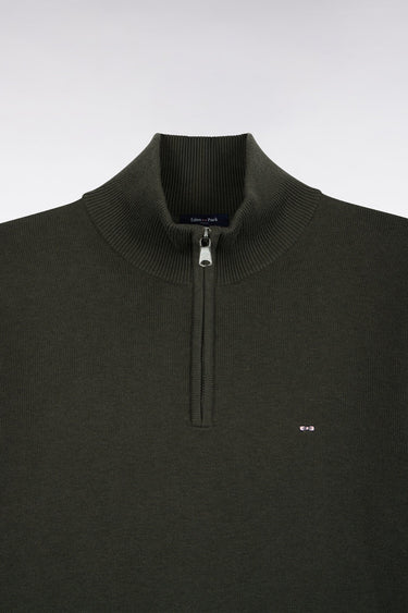 PULL HOMME EDINBUR DEMI-ZIP PEAT PEAT