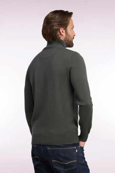 PULL HOMME EDINBUR DEMI-ZIP PEAT PEAT