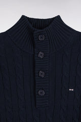 PULL HOMME HONER B DEMI-ZIP MARINE MARINE
