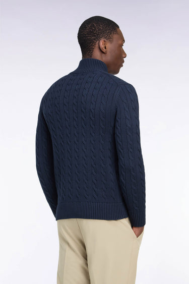 PULL HOMME HONER B DEMI-ZIP MARINE MARINE